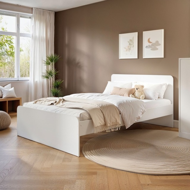 Flair Furnishings Wizard Small Double White Bed Frame - image 1