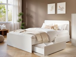 Flair Furnishings Wizard Small Double White Bed Frame - thumbnail 2