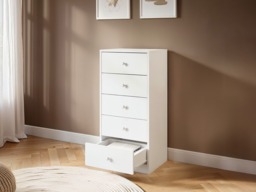 Flair Wizard Chest of 5 Drawers White - thumbnail 2