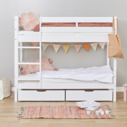 Hoppekids Shorty Bunkbed with Drawers Natural-White - thumbnail 6