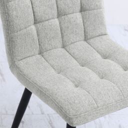 Living & Home 4Pcs Tufted Modern Armless Dining Chairs with Metal Legs - thumbnail 4