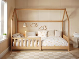 Flair Explorer Single Play House Floor Bed with Rails Natural Pine - thumbnail 2