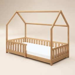 Flair Explorer Single Play House Floor Bed with Rails Natural Pine - thumbnail 3
