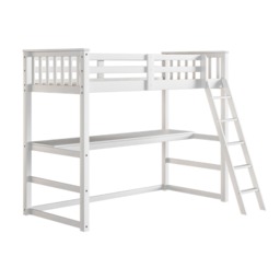 Flair Jules High Sleeper Bed with Desk White - thumbnail 4