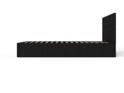 GFW End Lift Ottoman Storage Bed-Black Faux Leather-Single - thumbnail 6