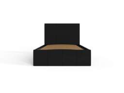 GFW End Lift Ottoman Storage Bed-Black Faux Leather-Single - thumbnail 5