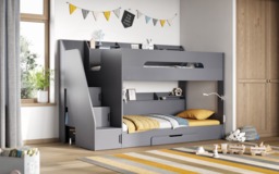 Flair Slick Staircase Bunk Bed with Storage Grey - thumbnail 4