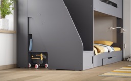 Flair Slick Staircase Bunk Bed with Storage Grey - thumbnail 6