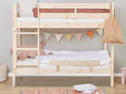 Hoppekids Shorty Bunkbed + Safety Rail-Natural - thumbnail 1