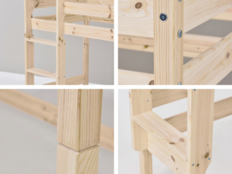 Hoppekids Shorty Bunkbed + Safety Rail-Natural - thumbnail 5
