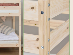 Hoppekids Shorty Bunkbed + Safety Rail-Natural - thumbnail 4