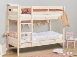 Hoppekids Shorty Bunkbed + Safety Rail-Natural - thumbnail 2
