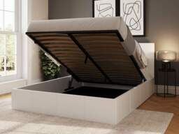 GFW End Lift Ottoman Storage Bed-White/White-Small Double - thumbnail 2