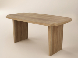 SOLACE+CO Nolan Dining Table Curved Edge and Seating Set-Natural & Beige - thumbnail 6