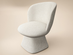 SOLACE+CO Aiko Dining Chair White Chenille - thumbnail 2
