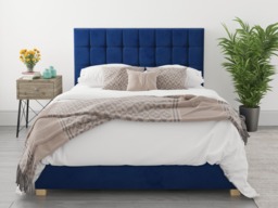 Aspire Sinatra Ottoman Bed Plush Velvet Navy - SuperKing - thumbnail 4