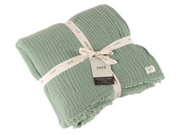 Yard Lark Muslin Cotton Oversized Throw 240x260cm-Eucalyptus - thumbnail 3