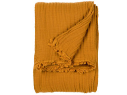 Yard Lark Muslin Cotton Throw 130 x 180cm-Cumin - thumbnail 3