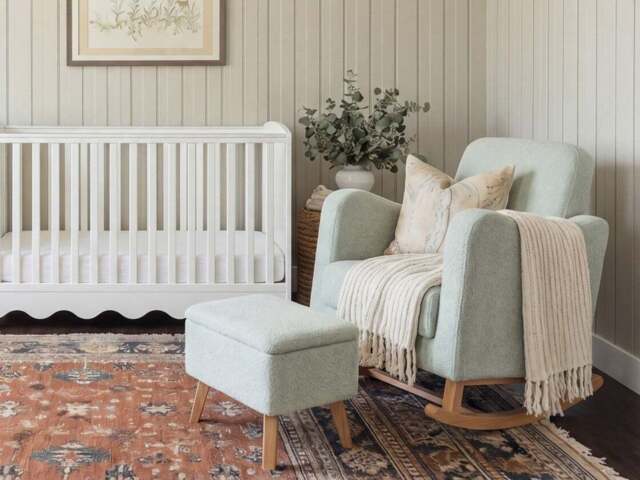 Bebe & Beyond Soother Nursing Chair and Stool Set Sage - image 1