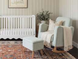 Bebe & Beyond Soother Nursing Chair and Stool Set Sage