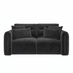 SOLACE+CO Mabel 2 Seater Sofa Charcoal Velvet - thumbnail 5