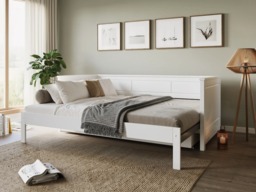 Noomi Erika Guest Bed White & Grey with Drawer (FSC-Certified) - thumbnail 3