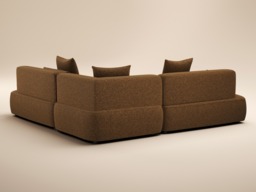 SOLACE+CO Luna Large Corner 5 Seater Sofa Brown Chenille - thumbnail 5