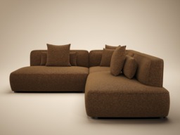 SOLACE+CO Luna Large Corner 5 Seater Sofa Brown Chenille - thumbnail 4