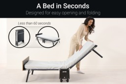 Jay-Be® RE80 Rollaway Folding Bed with e-Fibre Mattress, Single - thumbnail 7