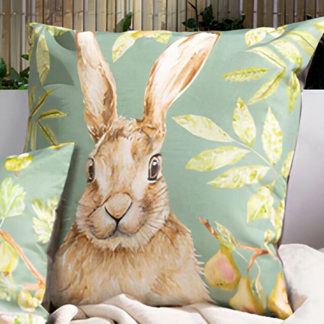 Evans Lichfield Grove Hare 43 x 43cm Outdoor Cushion Polyester - image 1