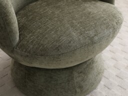 Kyoto Tulip Chenille Swivel Accent Chair Olive - thumbnail 4