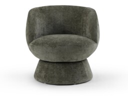 Kyoto Tulip Chenille Swivel Accent Chair Olive - thumbnail 3