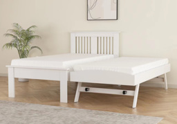 Flintshire Furniture Hendre Wooden Guest Bed with Pull Out Trundle White