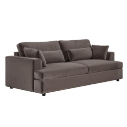 SOLACE+CO Drew 3 Seater Mocha Velvet Sofa - thumbnail 4