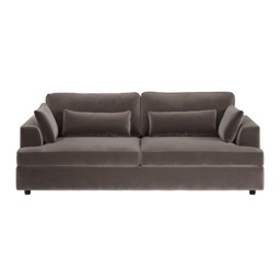 SOLACE+CO Drew 3 Seater Mocha Velvet Sofa - thumbnail 3