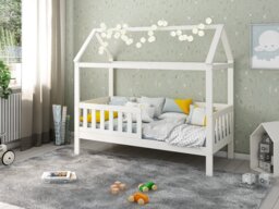 Noomi Essie Solid Wood Shorty House Bed White (FSC-Certified) - thumbnail 2