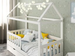 Noomi Essie Solid Wood Shorty House Bed White (FSC-Certified) - thumbnail 4