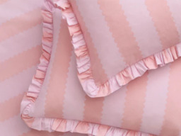 Furn Birdie Wavy Stripe Ruffle Duvet Cover Set-Pink/Raspberry-Kingsize - thumbnail 4
