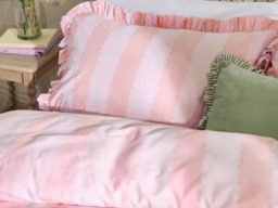 Furn Birdie Wavy Stripe Ruffle Duvet Cover Set-Pink/Raspberry-Kingsize - thumbnail 3