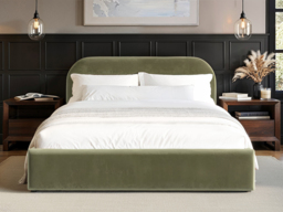 Flair Alba Kingsize Ottoman Bed Khaki Velvet - thumbnail 2