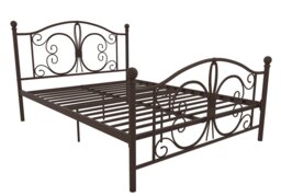 Dorel Bombay Metal Bed Frame-White-Kingsize - thumbnail 6