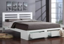 Flintshire Furniture New Bretton Wooden Bed Frame -White-Double - thumbnail 5