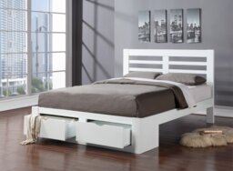 Flintshire Furniture New Bretton Wooden Bed Frame -White-Double - thumbnail 3