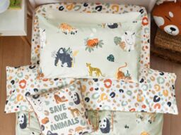 Furn Wildlife Duvet Set Multi & Green-Single - thumbnail 2