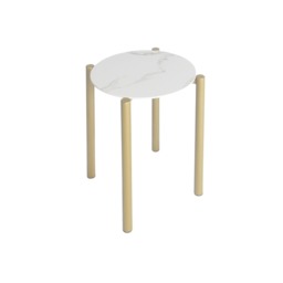 Flair Kosei Side Table - White/Gold
