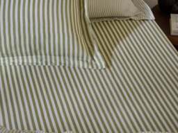 Yard Hebden Striped Fitted Bed Sheet 100% Cotton-Double-Pecan - thumbnail 2
