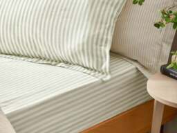 Yard Hebden Striped Fitted Bed Sheet 100% Cotton-Double-Pecan - thumbnail 7