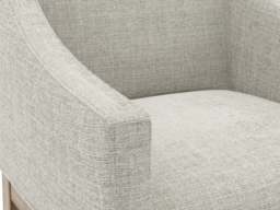 LPD Piper Dining Chair with Arms Bisque Linen Effect & Brushed Wood - thumbnail 4