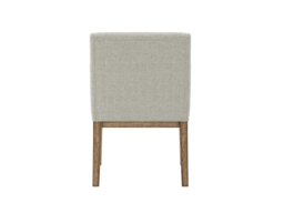 LPD Piper Dining Chair with Arms Bisque Linen Effect & Brushed Wood - thumbnail 5