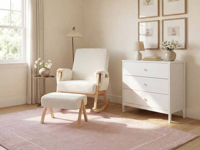 Bebe & Beyond Storyteller Rocking Nursing Chair and Footstool Set - image 1